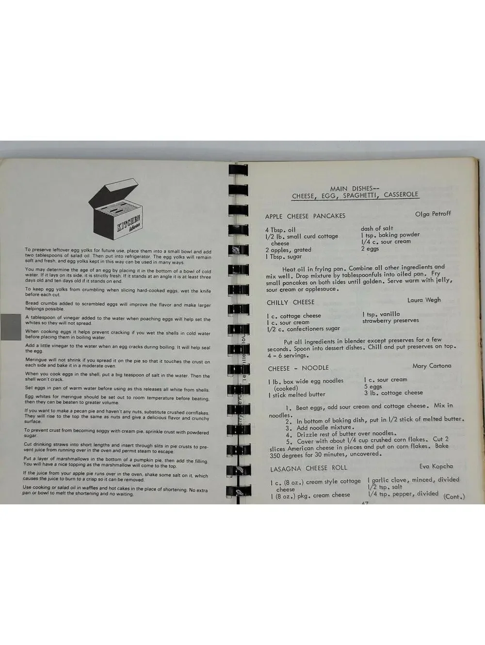 Vintage Community Cookbook, Terryville Connecticut, 1970s Spiral-Bound